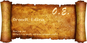 Orendt Edina névjegykártya